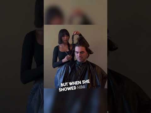 She cut her own hair to support his cancer fight ❤️