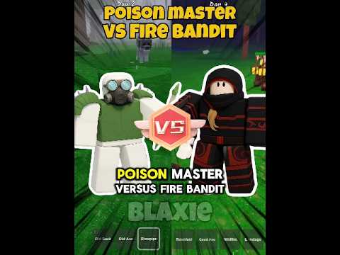 Fire Bandit vs Poison Master | 99 nights in the forest #robloxedit