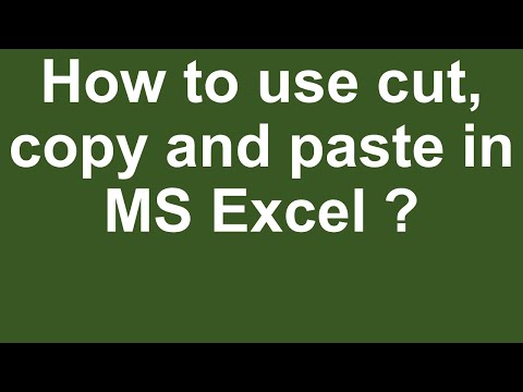 How to use cut copy and paste in MS Excel Urdu Hindi