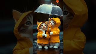 Download lagu 🌧️ Cute Cats in the Rain Wearing Adorable Raincoats – Meow Meow Sad Song 😿🎶 mp3
