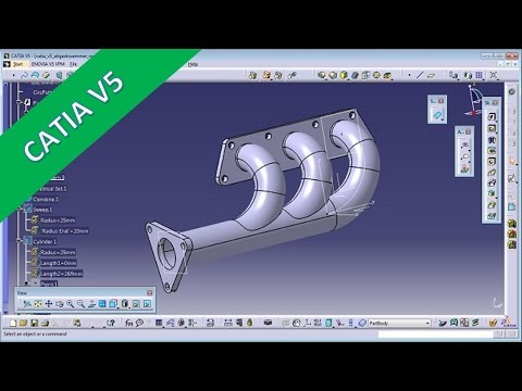 Abgaskruemmer Catia v5 Training Sweep with Law