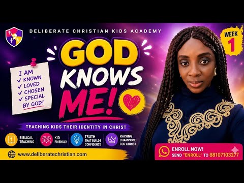God Knows Me ❤️ | Teaching Kids Identity in Christ (Week 1) | Deliberate Christian Kids
