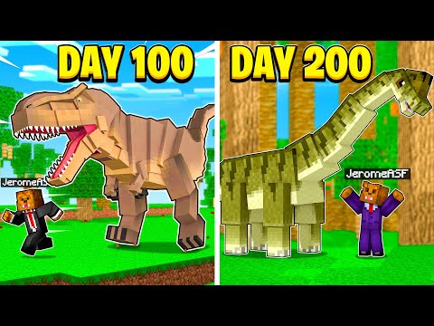 I Survived 200 Days In Jurrasicraft Minecraft (Here's What Happened)