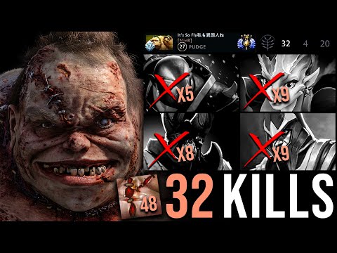 [Divine Bracket] Mid Pudge 100% Destroyed Everyone No Mercy | Pudge Official