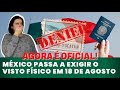 México volta a exigir visto físico de brasileiros a partir de 18 de agosto | Saiba o que fazer