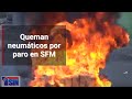 VIDEO: SFM: Se enfrentan policías y manifestantes en paro del Cibao