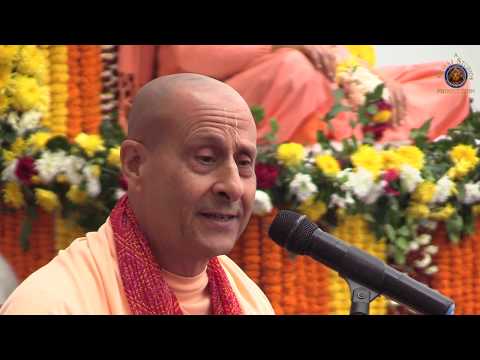 Radhanath Swami gave a talk at the T.O.V.P. Pujari Floor Grand Opening.