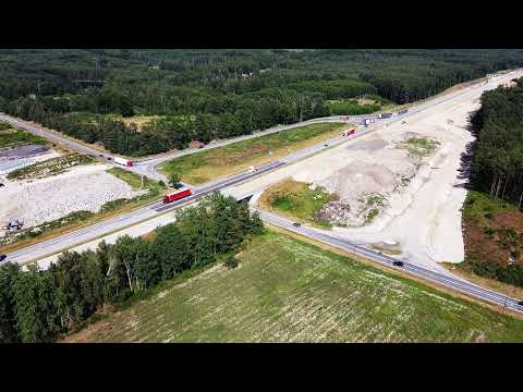 [(A)18][E36] Węzeł Żary Południe okiem drona (28.06.2021)