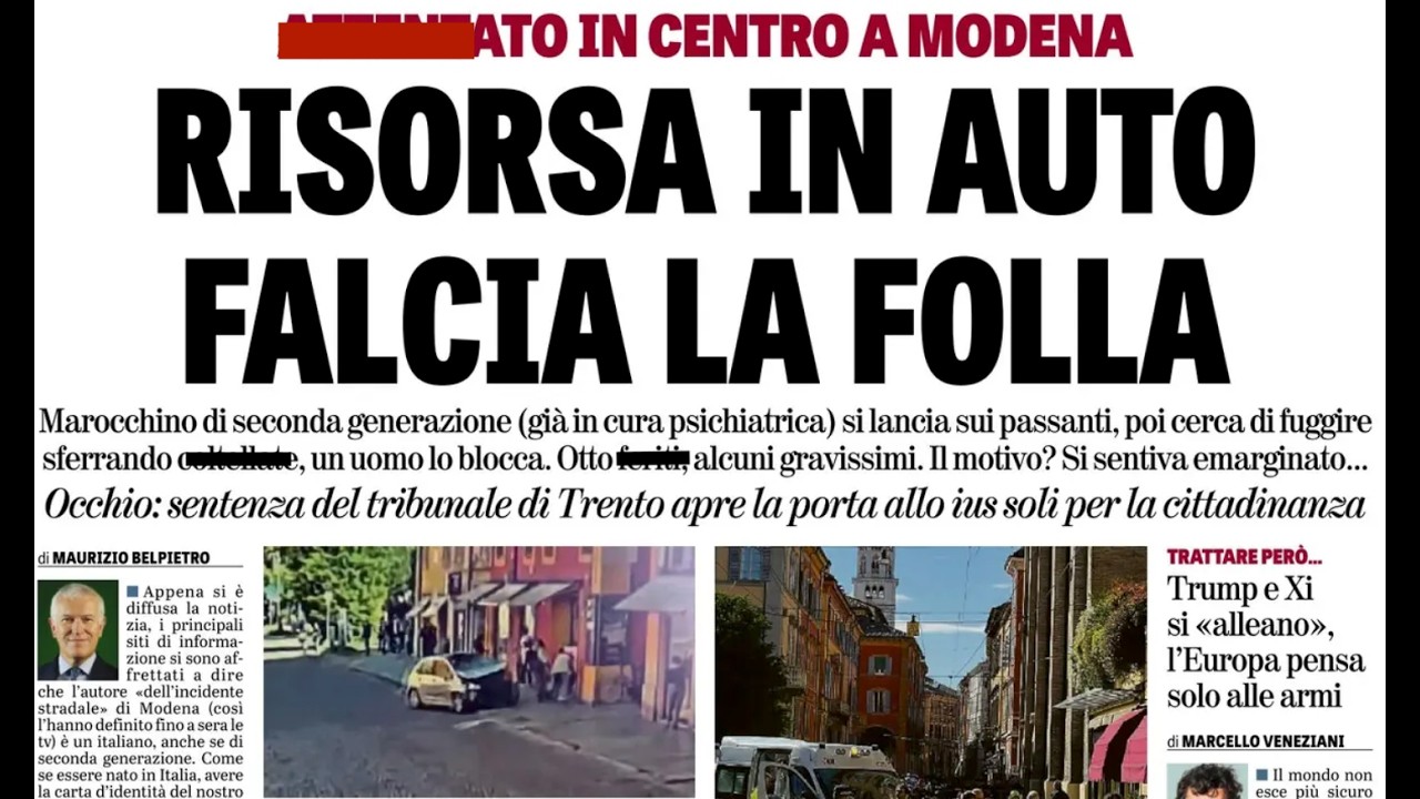 RASSEGNA STAMPA 17 MAGGIO 2026. QUOTIDIANI NAZIONALI ITALIANI  PRIME PAGINE DEI GIORNALI DI OGGI