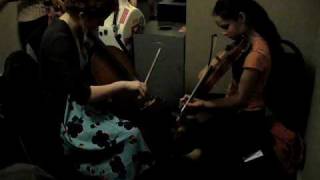 Another hallway jam with Emma Beaton  & Tatiana Hargreaves ~  fiddletunes 09
