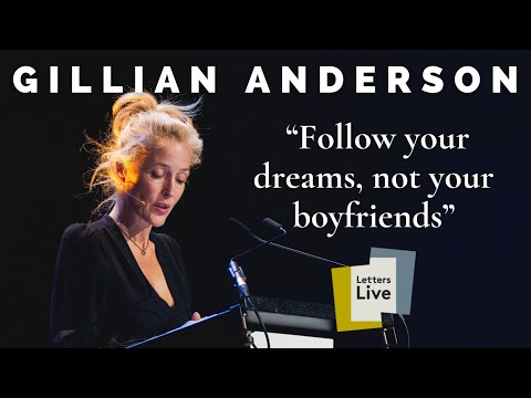 Gillian Anderson reads a letter of advice to her 16-year-old self