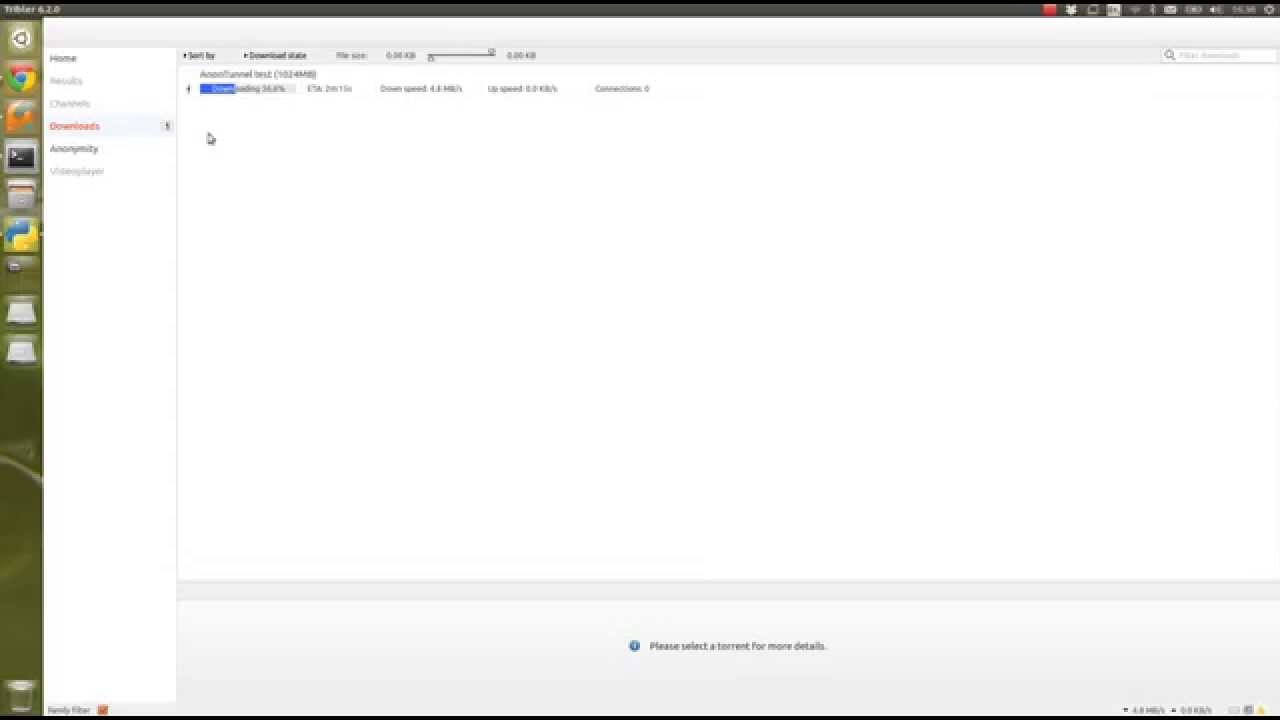 Tribler Anonymous Tunnel: 5 MByte/sec (Alpha code)