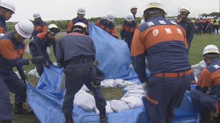 梅雨・台風シーズンに合わせ“水害”に備えた訓練 「河川の増水は頻繁に起こっている」 三重・伊勢市