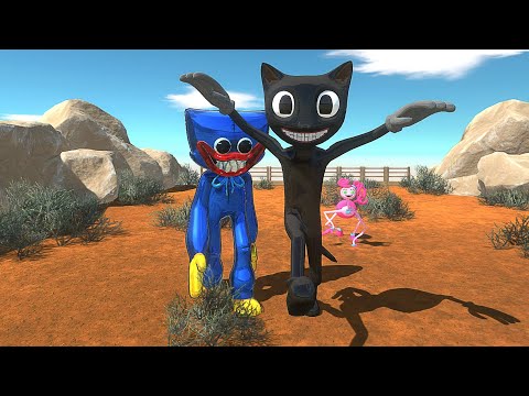 Mommy long legs Cartoon cat huggy wuggy VS All Infernals Units - Animal Revolt Battle Simulator