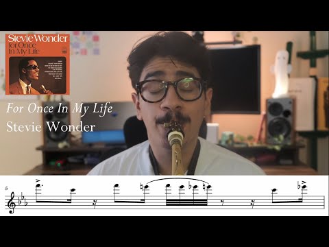 For Once In My Life - Stevie Wonder Harmonica Solo / Saxophone Transcription