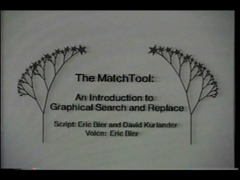 The MatchTool: Intro to Graphical Search and Replace.  Eric Bier and David Kurlander. 1988.