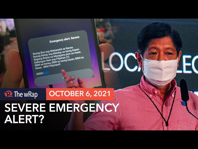 Disaster alert on COC filing day? No, it’s a Bongbong Marcos ad