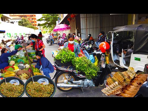 Street Food Tour - Mixed Video Foods @ Boeng Trabaek & Boeng Tompon Market - Phnom Penh Street Food
