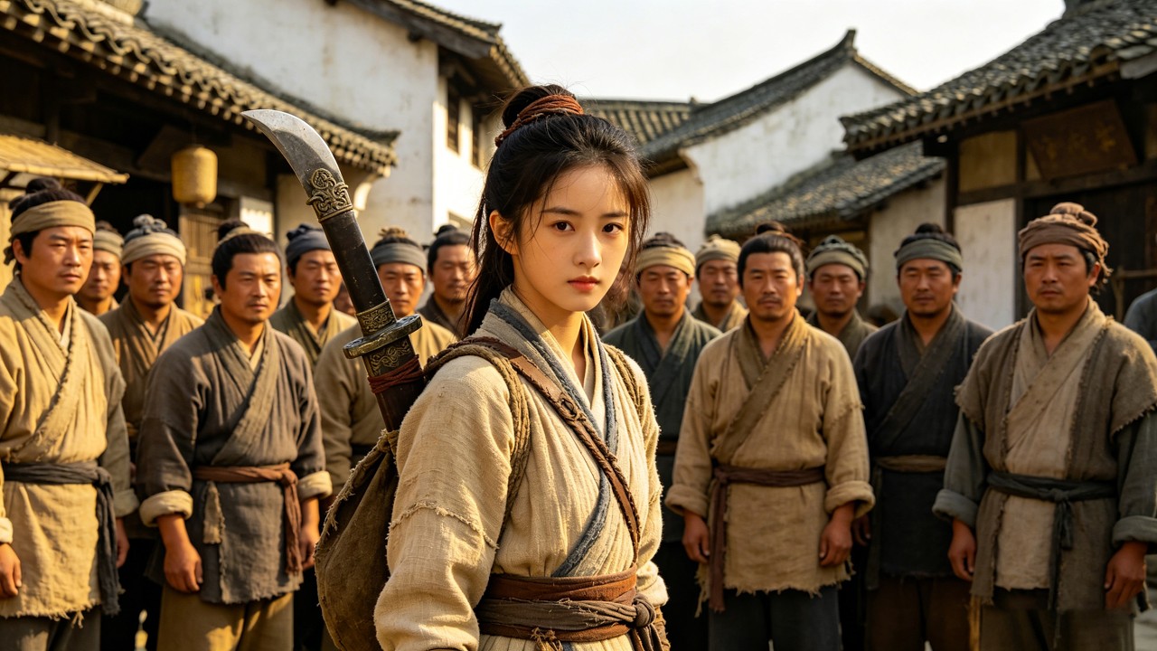 Bandits Raid the Village, But No One Knows the Girl Is a Hidden Martial Arts Master