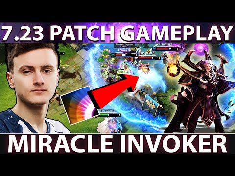 Miracle FIRST Time Invoker On New 7.23 Patch With New Neutral Item - Dota 2 Gameplay
