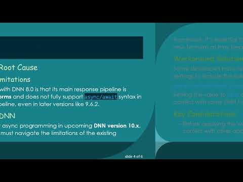 Understanding DNN 8.0 Async Controller Challenges: Resolving Await Behavior Issues