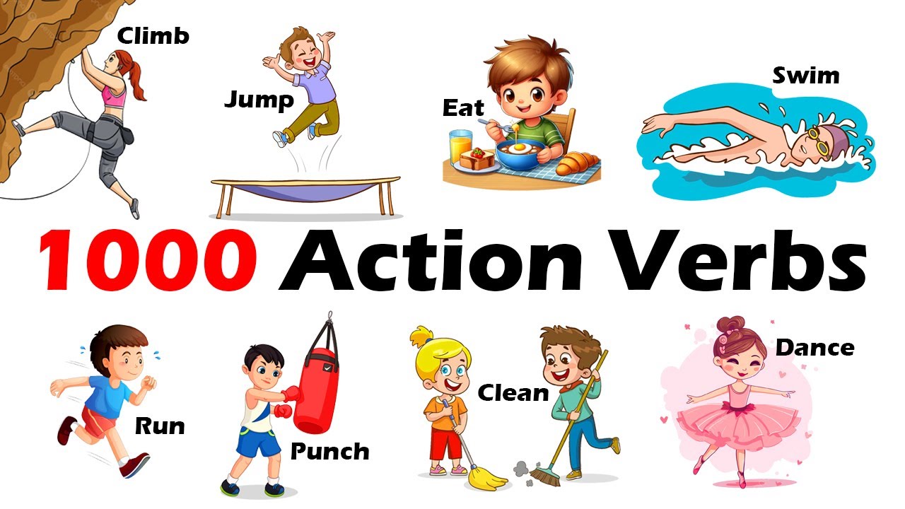 1000 Action Verbs | Part 1 | Common Action Verbs in English |  English Vocabulary with Picture |