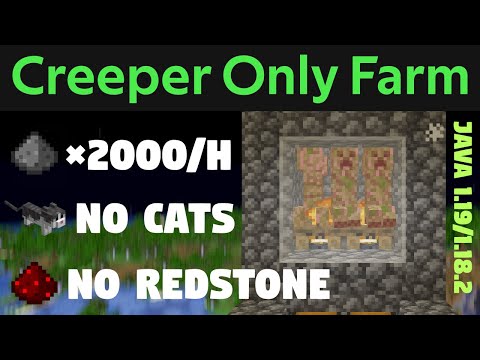 Maze Craft - Minecraft Creeper Farm Tutorial (2000 Gunpowder/h, No Cats, Easy & Simple) Java 1.19/1.18.2