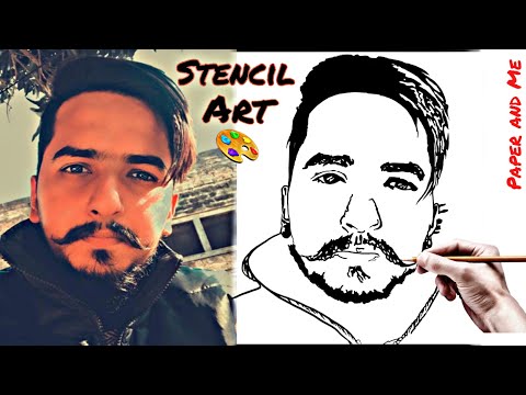 Stencil Art | Black and white drawing | Stencil