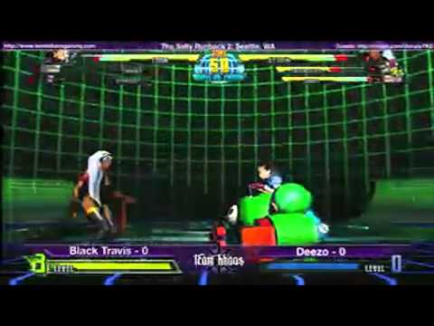 The Salty Runback 2 MvC3 Singles Top 8 - Black Travis vs Deezo Losers Quarter-Finals #2