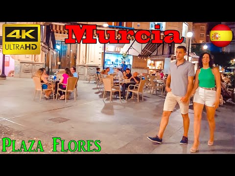 Murcia, Spain, Plaza Santo Domingo - 4k UHD 60fps -walking tour- with historical Subtitles