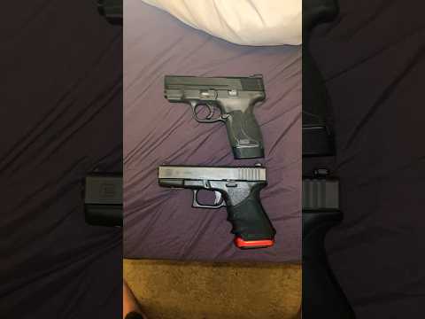 Glock 19 vs M\u0026P Shield for EDC? #edc #guns #trending #glock #mp45  #concealcarry #9mm #45acp #shield