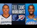 GRIZZLIES at THUNDER | FULL GAME HIGHLIGHTS | December 18, 2023