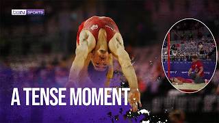 Tense Moment: Gabriel Langton Falls During Men's Team Final