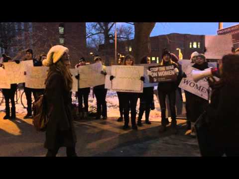 Protesters stage rally ahead of Trump's Iowa City visit