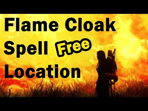 Skyrim: How to get Flame Cloak Destruction Spell (FREE Location) Video