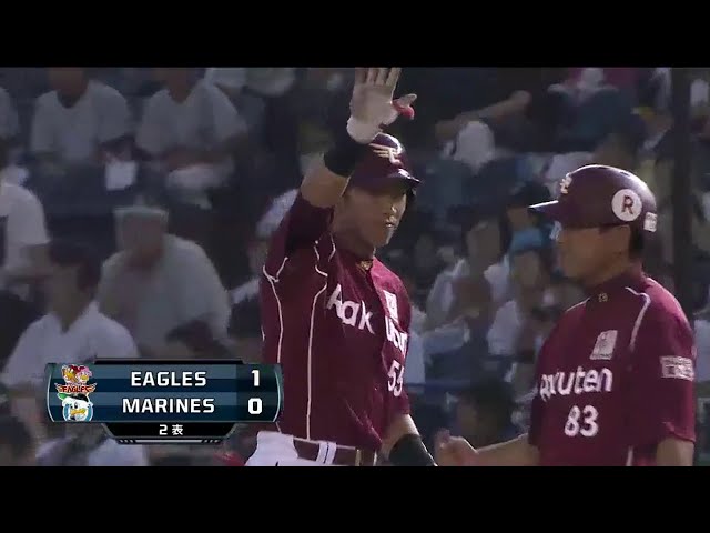 【2回表】イーグルス・西田 2アウト3塁から先制タイムリーヒット!!  2014/8/5 M-E