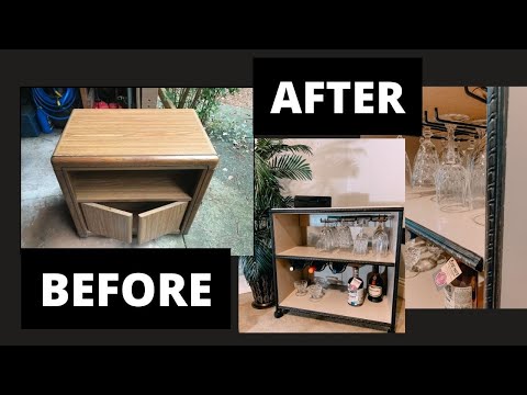 Nightstand to BAR CART | Furniture Flips