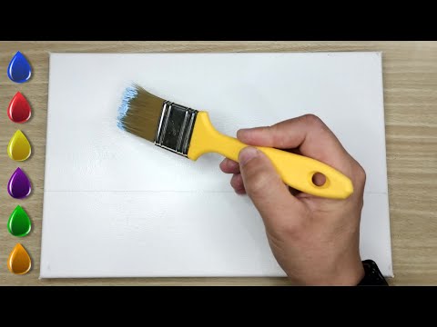 A Peaceful Dawn on the Riverbank / Acrylic Painting for Beginners