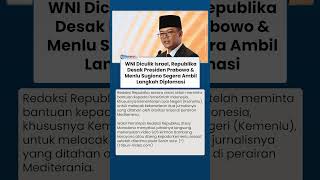 Prabowo dan Menlu Sugiono Didesak Tempuh Diplomasi Setelah WNI Diduga Diculik Israel