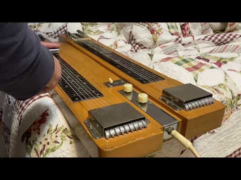 Vintage 1950’s Alamo Double Neck 8 String Lap Steel Guitar w Legs image 15