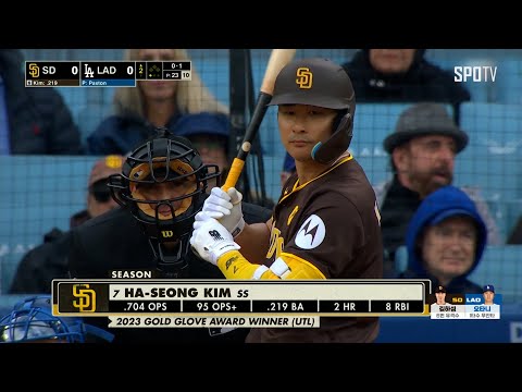 [MLB] 샌디에이고 vs LA 다저스 김하성 주요장면 (04.15)