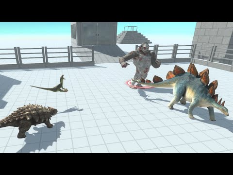 Remastered DEINONYCHUS ANKYLOSAURUS & STEGOSAURUS team up Animal Revolt Battle Simulator