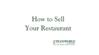 How to Sell Your Restaurant