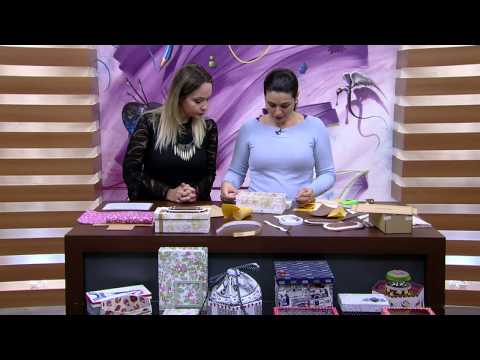 Mulher.com 17/06/2015 Ana Santiiago - Cartonagem em prática com tecido adesivado