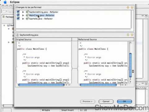 The Rename Refactoring Tool In Eclipse Video Tutorial Using Eclipse For Java Programming Learn