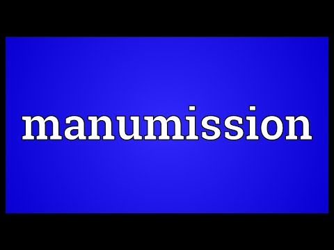 Manumission Meaning