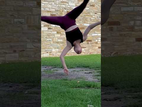 CAN I DO A CARTHAN ON JUST ONE FINGER?☝🏻😳 #challenge #funny #gymnastics #cart