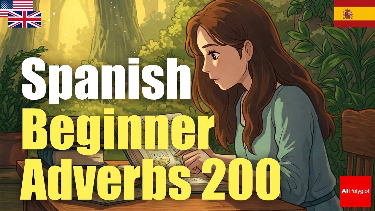 Spanish Beginner Adverbs 200 | Passive listening | L2Language | with hiragana