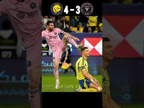 The Day Injured Ronaldo Destroyed Messi | Al Nassr vs Inter Miami #shorts #football #ronaldo #messi