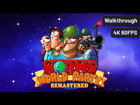 Worms World Party Remastered┆Full Walkthrough┆No Commentary┆4K60FPS